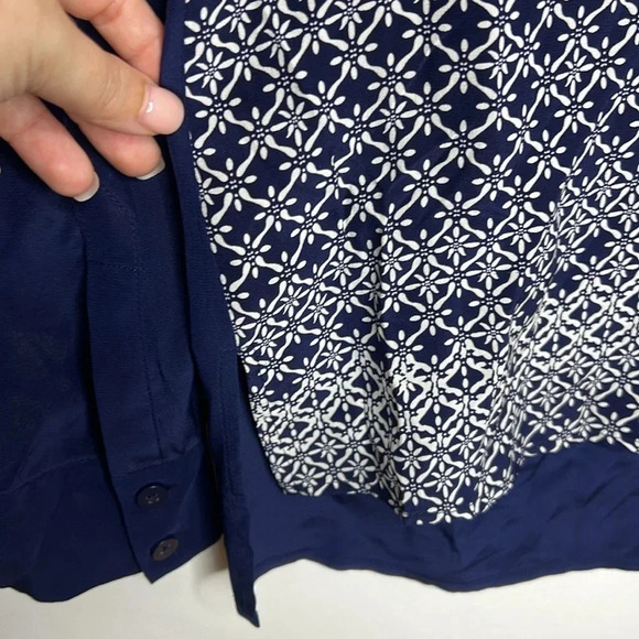 Diane Von Furstenberg Louisa 100% Silk Patterned Color block Popover Blouse - Picture 4 of 13